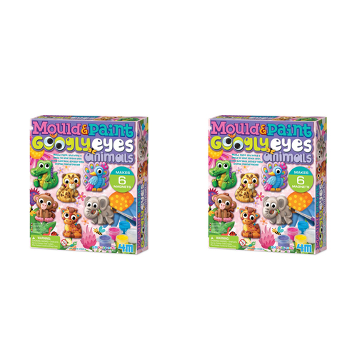 2PK 4M Mould & Paint Googly Eyes Animals Kids Craft Kit 5y+