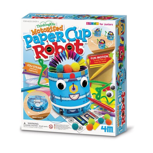 4M ThinkingKits Motorised Paper Cup Robot Kids Learning Toy 4y+