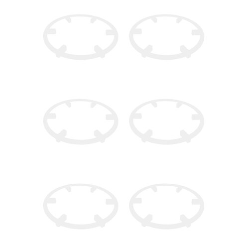 6PK Homeleisure Floor Saver Ring Surface Protector 30cm White Garden 