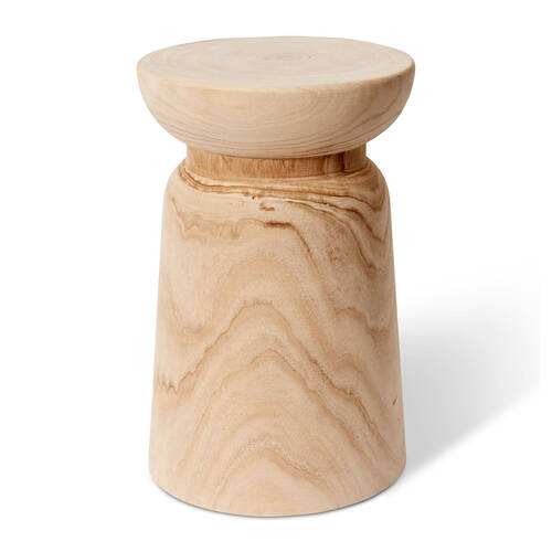 E Style Draven Stool Paulownia Wood Chair Home Furniture 31x45cm - Natural