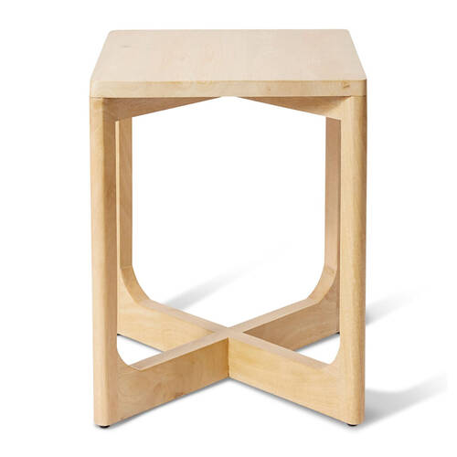 E Style Jensen Side Table Mango Wood Furniture 45x55cm Natural