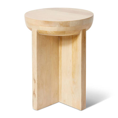 E Style Seth Side Table Mango Wood Furniture 45x55cm Natural