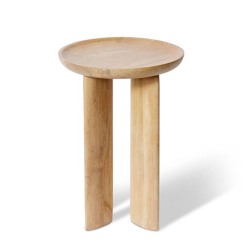 E Style Kofi Side Table Mango Wood Furniture 40x52cm Natural