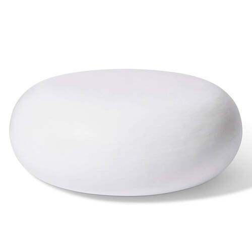E Style Kato Coffee Table Iron/Lime Plaster Furniture 77x30cm White