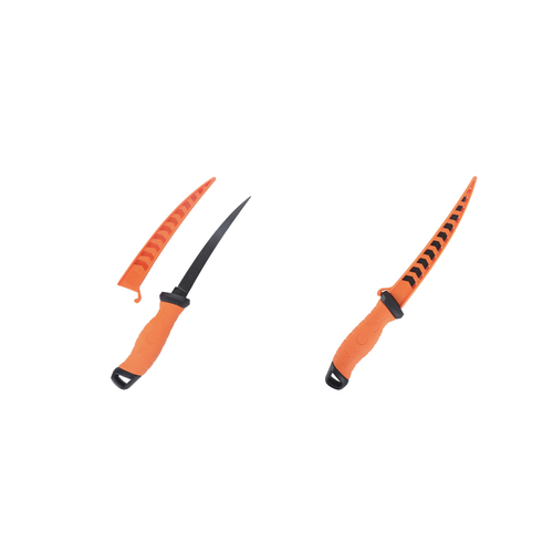 Fishteck 20cm Pro Series Fillet Knife w/ Sheath Cover - Orange