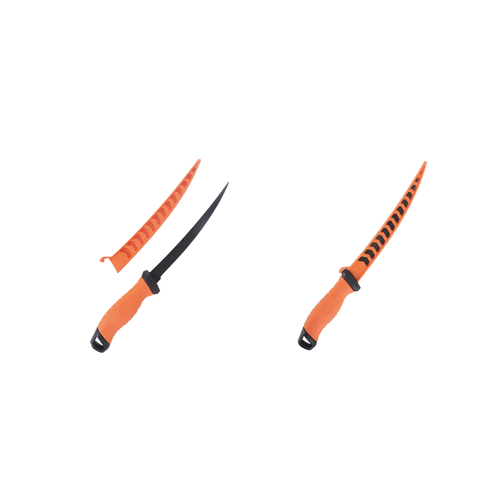 Fishteck 17cm Pro Series Fillet Knife w/ Sheath Cover - Orange