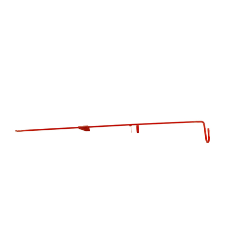 Fishteck 110cm Metal Sand Spike Fishing Rod Holder - Red