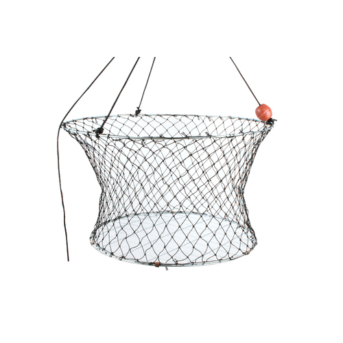 Fishteck Marron 60cm Rigged Net Storage Fishing Basket - Black