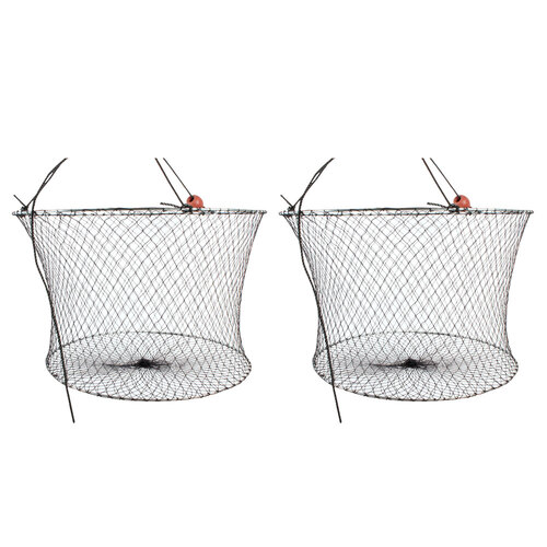 2PK Fishteck Koonak 60cm Rigged Net Storage Basket - Black