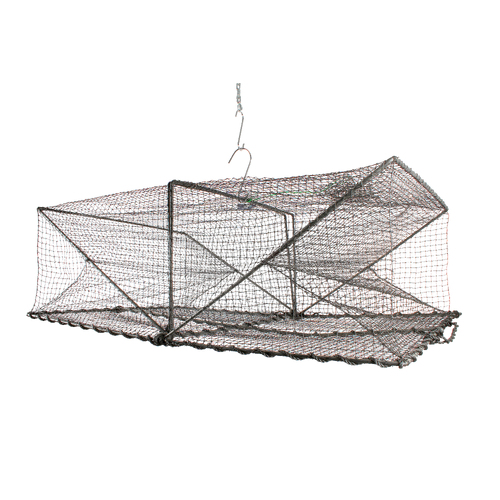 Fishteck 88x59cm Rectangular Yabbie Shrimp/Crab Trap - Black