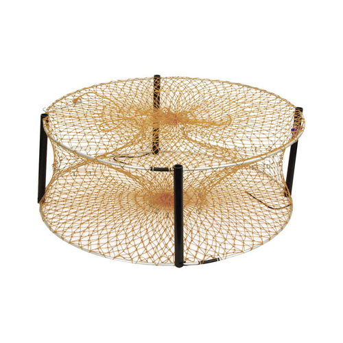 Fishteck 80cm Crab Pot 4 Entrance Round Net/Bait Fishing Trap