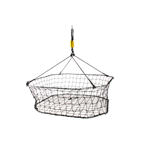 Fishteck 70x70cm Octagon Crab Net/Bait Outdoor Fishing Trap - Black
