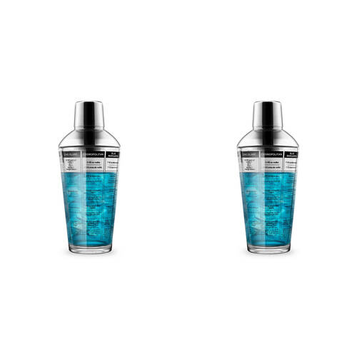 2PK Final Touch Recipe Cocktail Shaker Barware Accessory 450ml