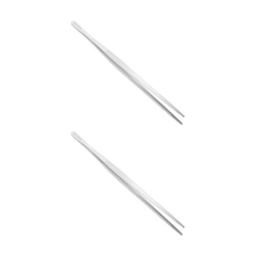 2PK Final Touch Stainless Steel Cocktail Garnish Tweezers Bar Accessory 12-inch