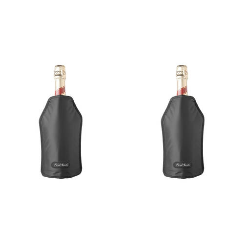 2PK Final Touch Nylon Wine Bottle Chiller/Cooling Sleeve – Black