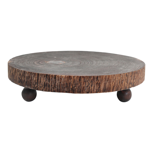 LVD Paulownia Wood 30cm Trivet Kitchen/Dining Round Stand Large - Mocha