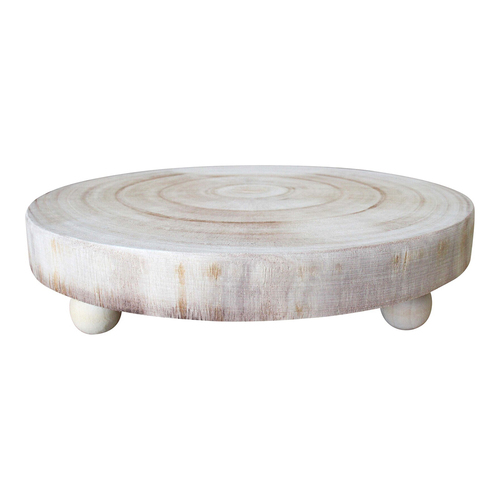 LVD Paulownia Wood 30cm Trivet Kitchen/Dining Round Stand Large - Whisper