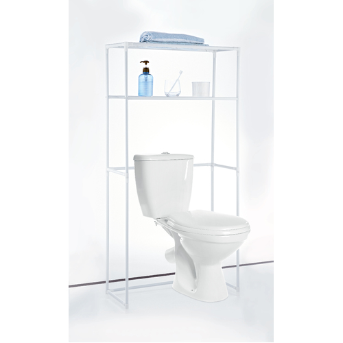 Home Expression 134cm Metal Bathroom Storage Rack Shelf - White 