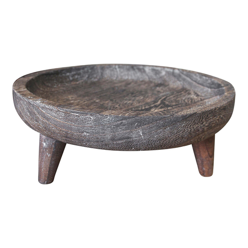 LVD Paulownia Wood 25cm Display Bowl/Risers Round Trivet - Mocha