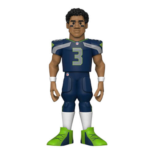 NFL Football Russell Wilson Seahawks Gold Vinyl Action Figure Toy 12in