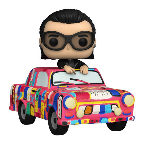 U2 Bono with Achtung Baby Car Pop! Ride Action Figure 5.33in