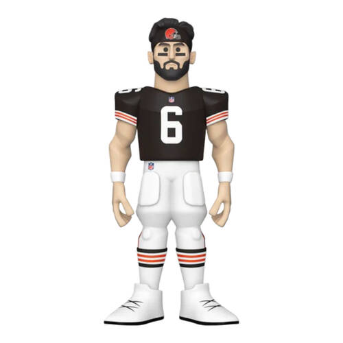 NFL Football Baker Mayfield Browns Gold Vinyl Action Figure Toy 12in