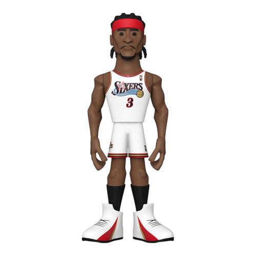 NBA Basketball Allen Iverson Philadelphia 76ers Gold Premium Figure Toy 12in