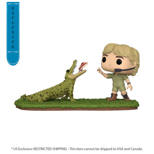  Crocodile Hunter Steve Irwin w/ Agro Pop! Moment Action Figure Toy