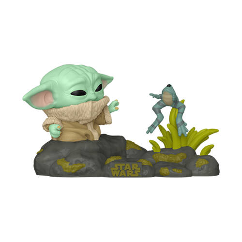 Star Wars Din Grogu w/ Frog Deluxe Pop! Action Figure Toy