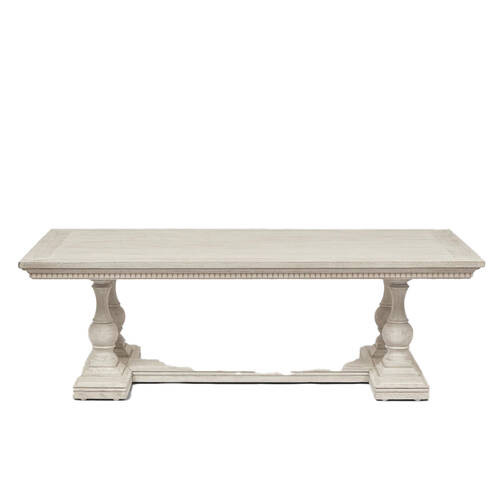 Belle Ville Oak Coffee Table Indoor Furniture 140x75cm - White