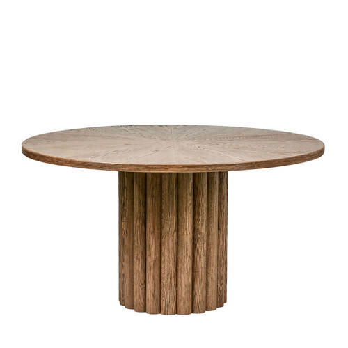 Belle Sass Oak Wood Dining Table Indoor Furniture 140x140cm - Natural 