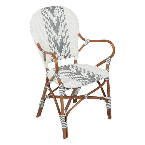 Belle Tropez Rattan Outdoor Undercover Armchair 62x90.5cm - Grey