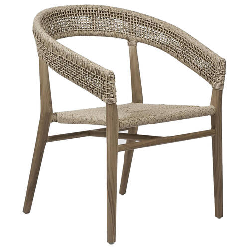 Belle Cove Teak & Synthetis Outdoor Dining Chair 69x82cm - Natural