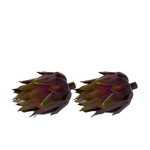 2PK E Style 13cm Plastic Artichoke Fruit Ornament - Green Brown