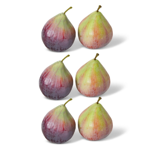 3PK E Style 7cm Plastic Fig Fruit Ornament - Green Purple