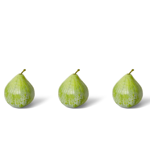 3PK E Style 7cm Plastic Fig Fruit Ornament - Assorted