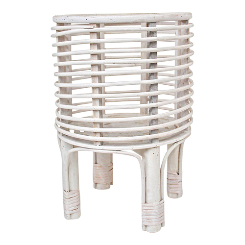 LVD Small 36cm Planter Island Plant Pot Stand - White Wash