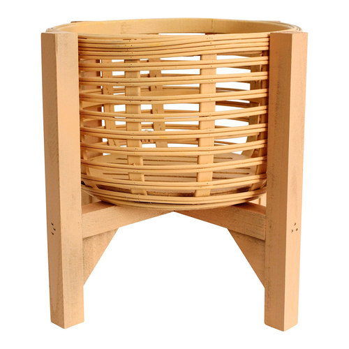 LVD Wood Planter 32.5cm Ballina Pot Stand Holder - Mango