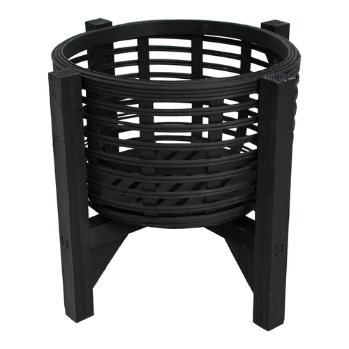 LVD Wood Planter 32.5cm Ballina Pot Stand Holder - Black