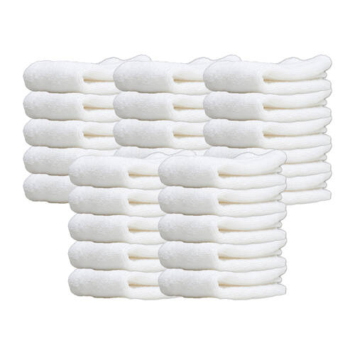 25PK Jason Commercial J-Dry Supreme Face Washer 33x33cm - White