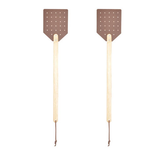 2PK Esschert Design Fly Swat Flexible Swatter 51cm Brown