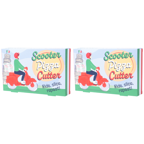 2PK Fizz Creations Scooter Pizza Wheel Cutter/Slicer - Red