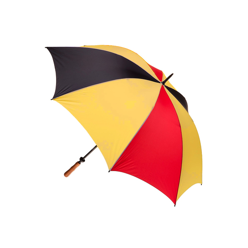Clifton Albatross Golf Umbrella w/ Wood Handle - Black/Yellow/Red