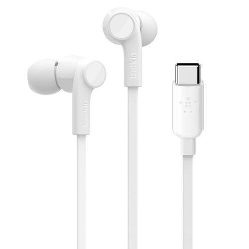 Belkin Rockstar USB-C Headphones - White