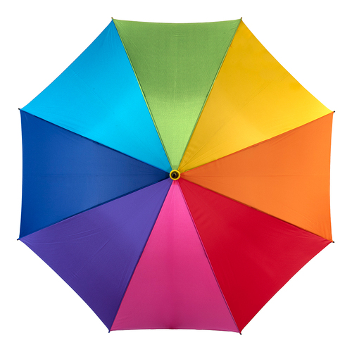 Clifton 129cm Windproof Traditional Golf Umbrella Pride Range - Rainbow