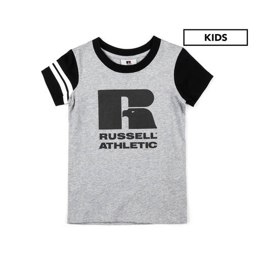 Russell Athletic Girls' Eagle R T-Shirt Size 8 - Ash Marle
