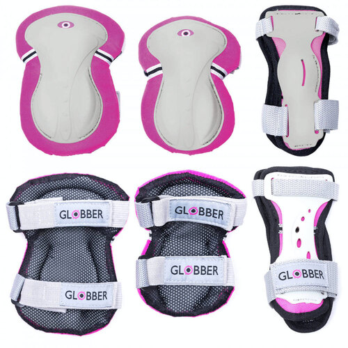 Globber Elbow/Knees/Wrists Pad Set Junior 3-7yrs XXS Pink