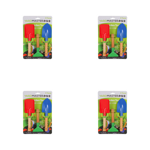 4x Yard Master 3Pc Mini Garden Tools Set Durable 20.5X6.5Cm