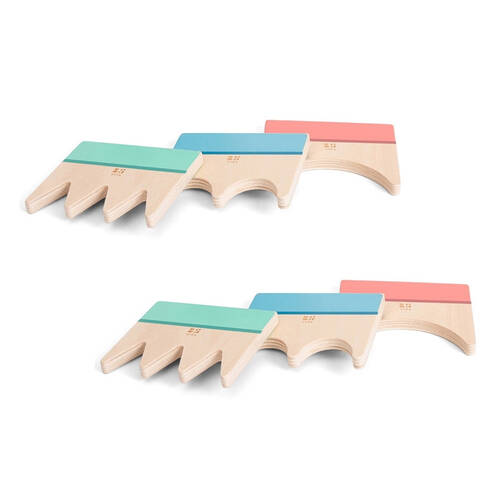 2PK BS Toys Wood Sand Pattern Tools Active Kids Active/Outdoor Toys 10x9cm 18m+