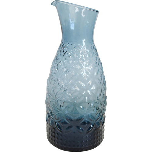 LVD Glass 29cm Decanter Jug Water/Juice Pitcher - Smoke Blue